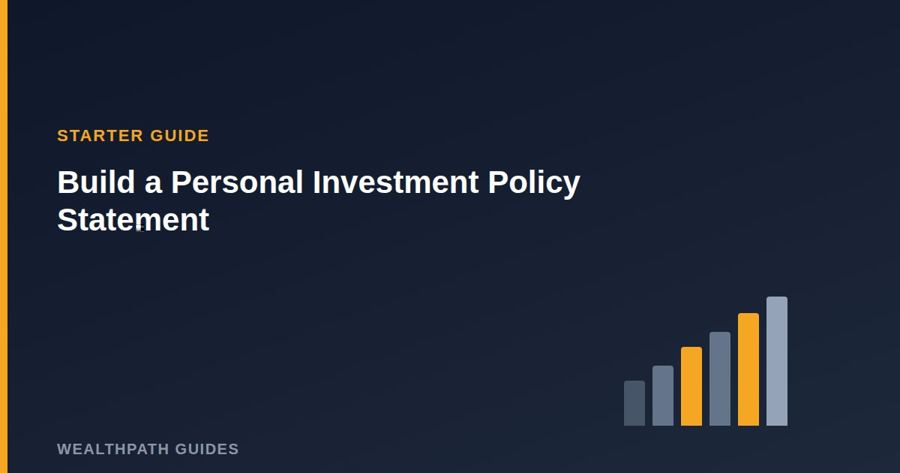 How to Build a Personal Investment Policy Statement Before You Invest build a personal investment policy statement cover